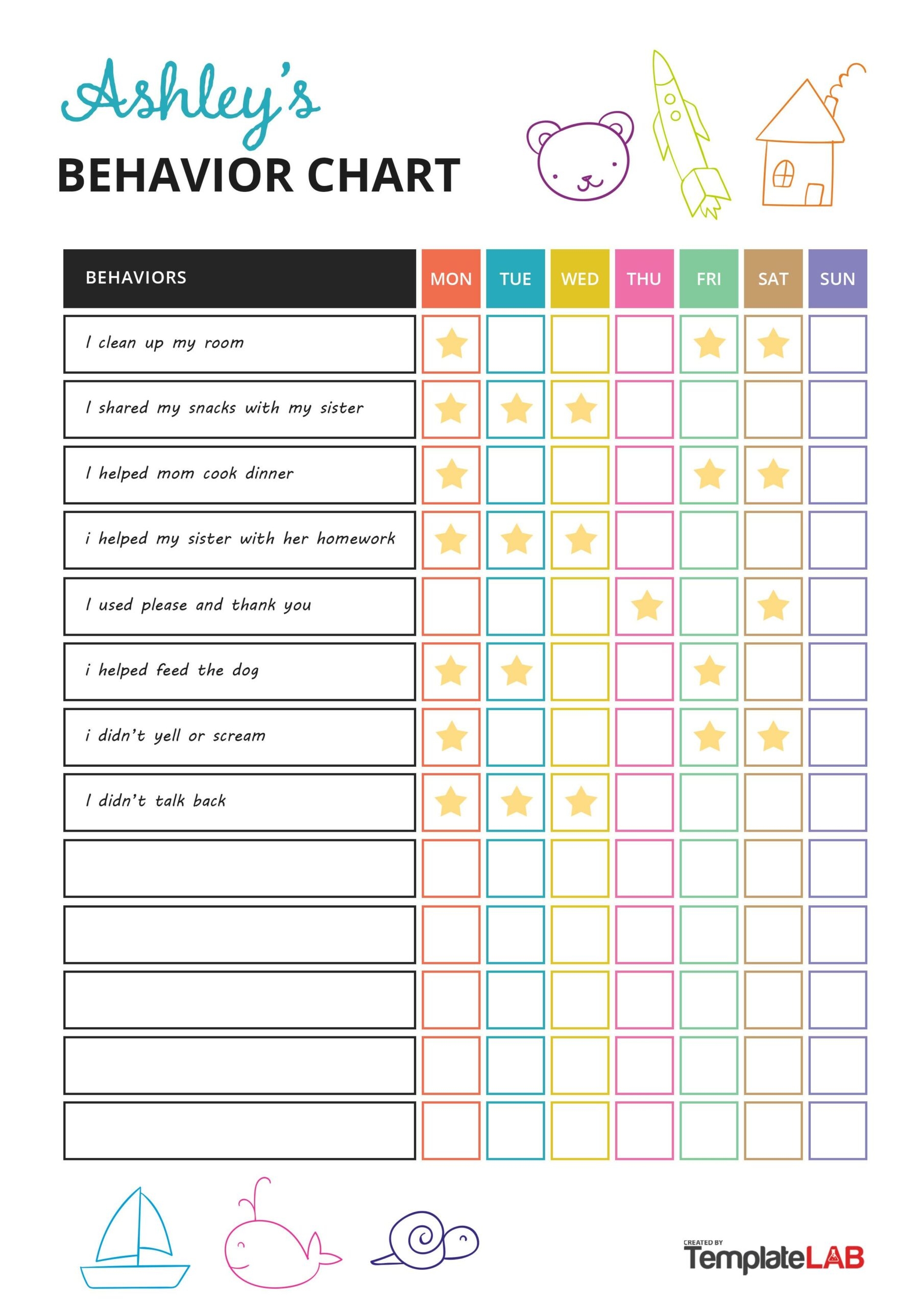 4 Yr Old Printable Behavior Chart