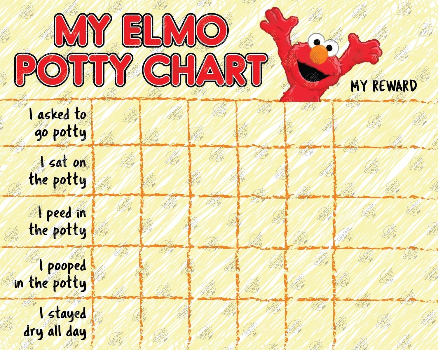 Elmo Potty Chart Printable