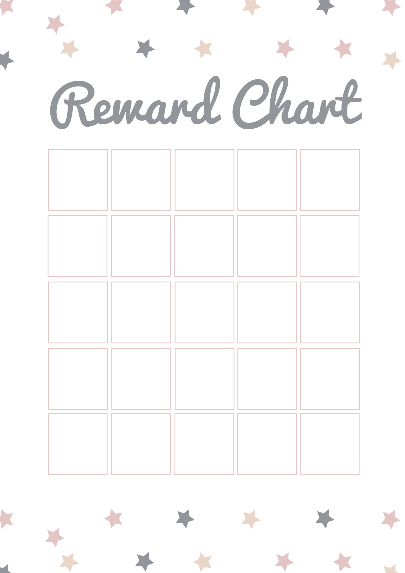 Reward Chart For Kindergarten Printable Reward Chart For Kindergarten Printable
