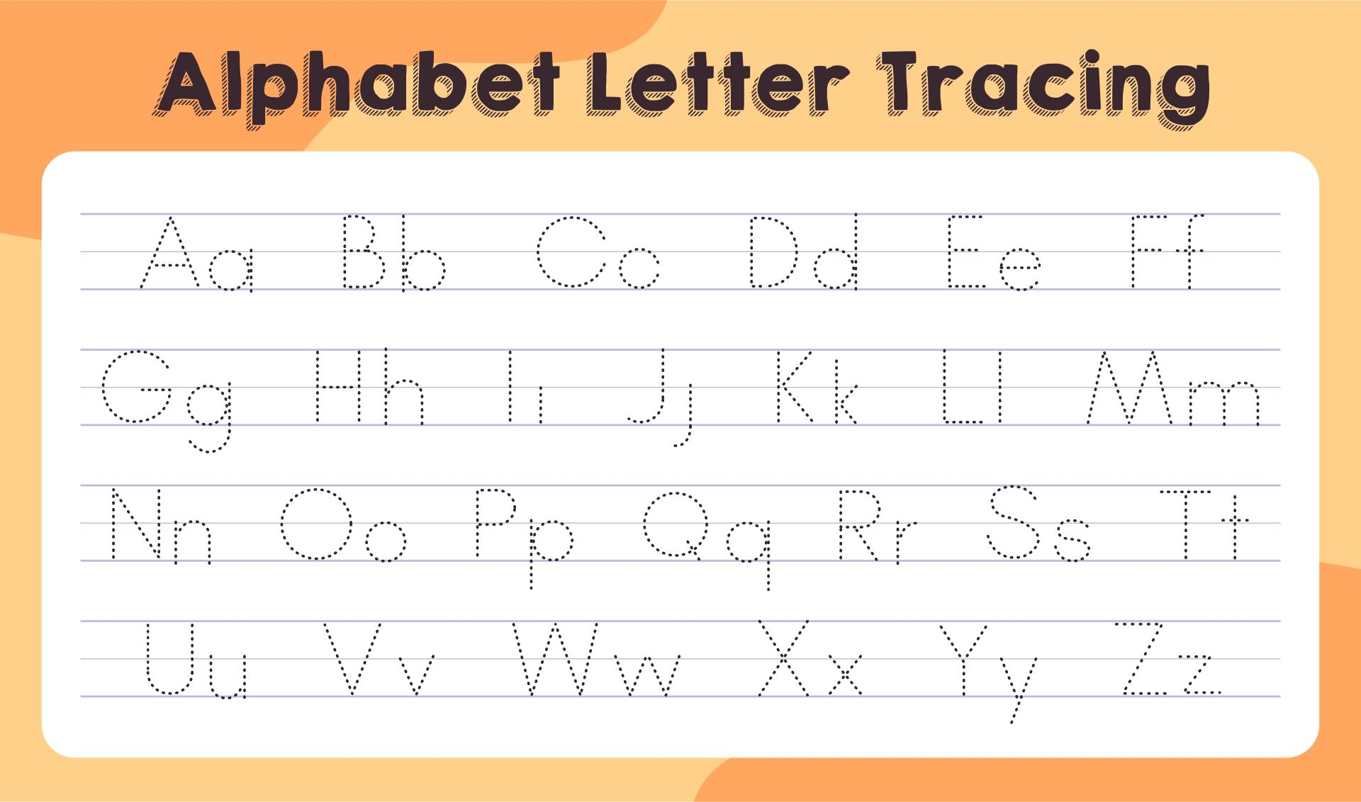 Printable Traceable Alphabet Chart