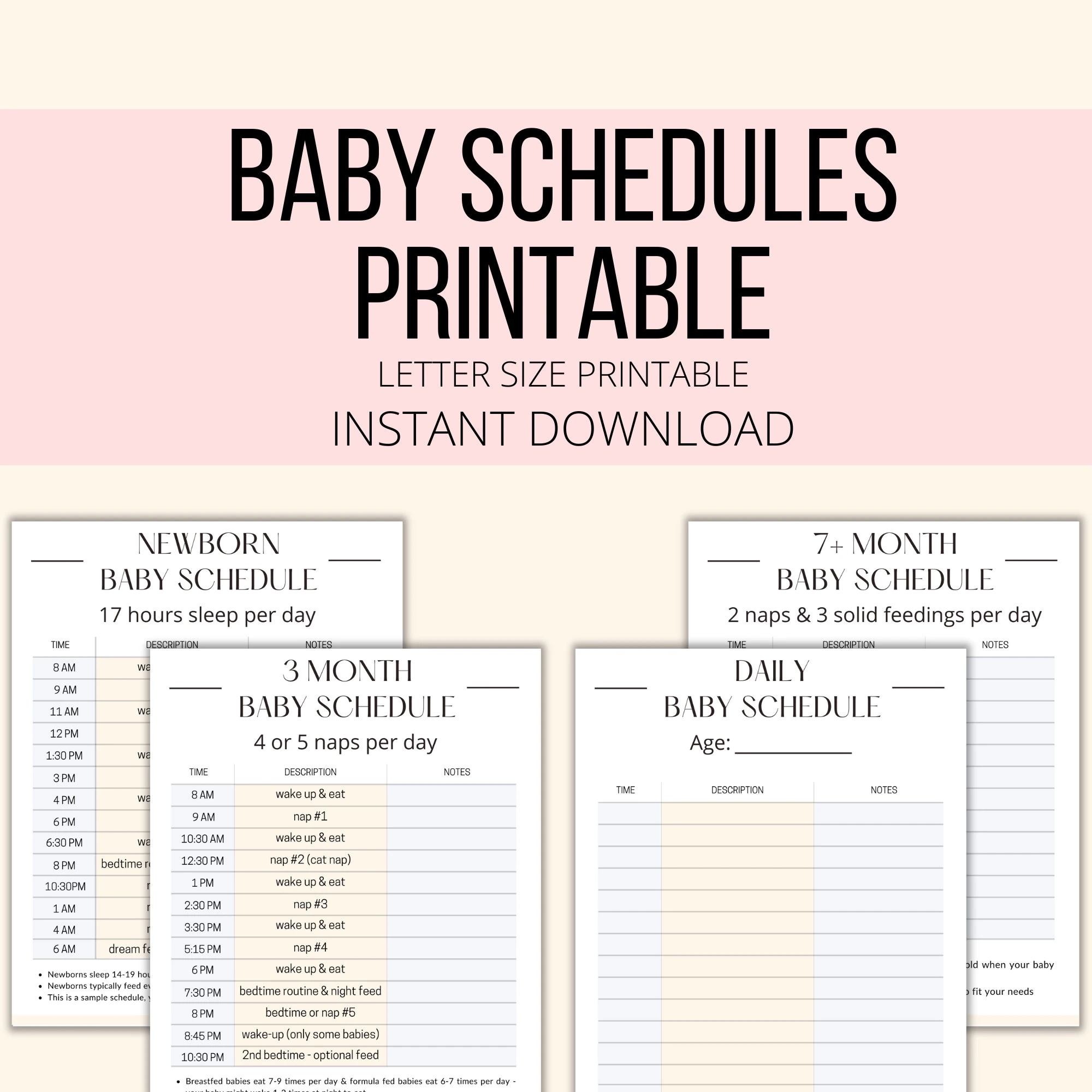 Printable Baby Routine Chart