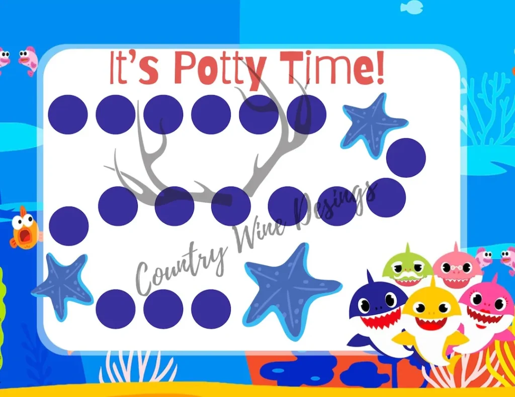 Baby Shark Potty Training Chart Etsy
