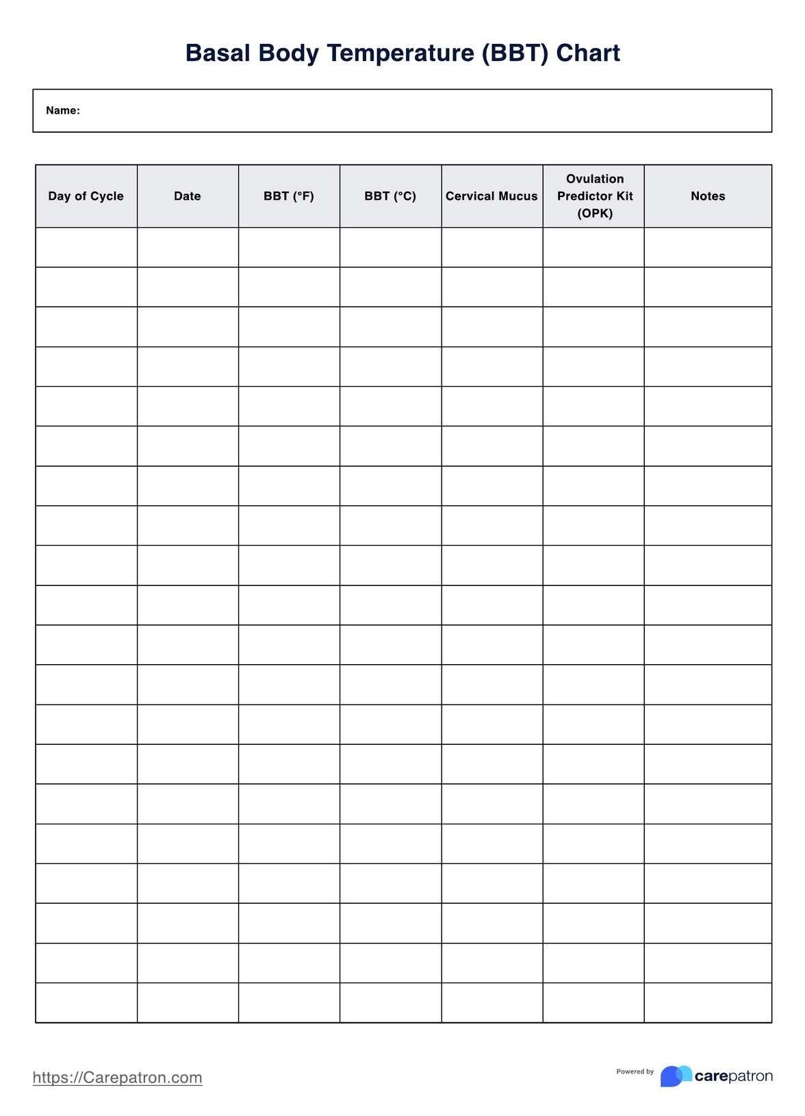 Basal Body Temperature Chart Celsius Printable Basal Body Temperature Chart Celsius Printable