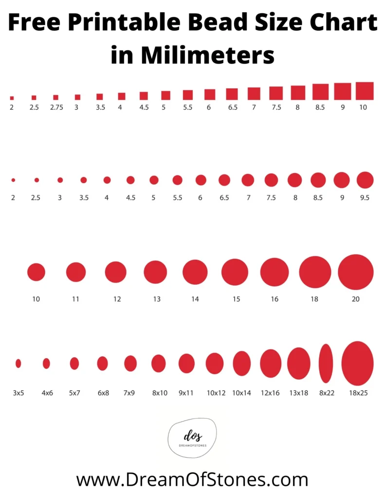 Bead Size Chart Printable