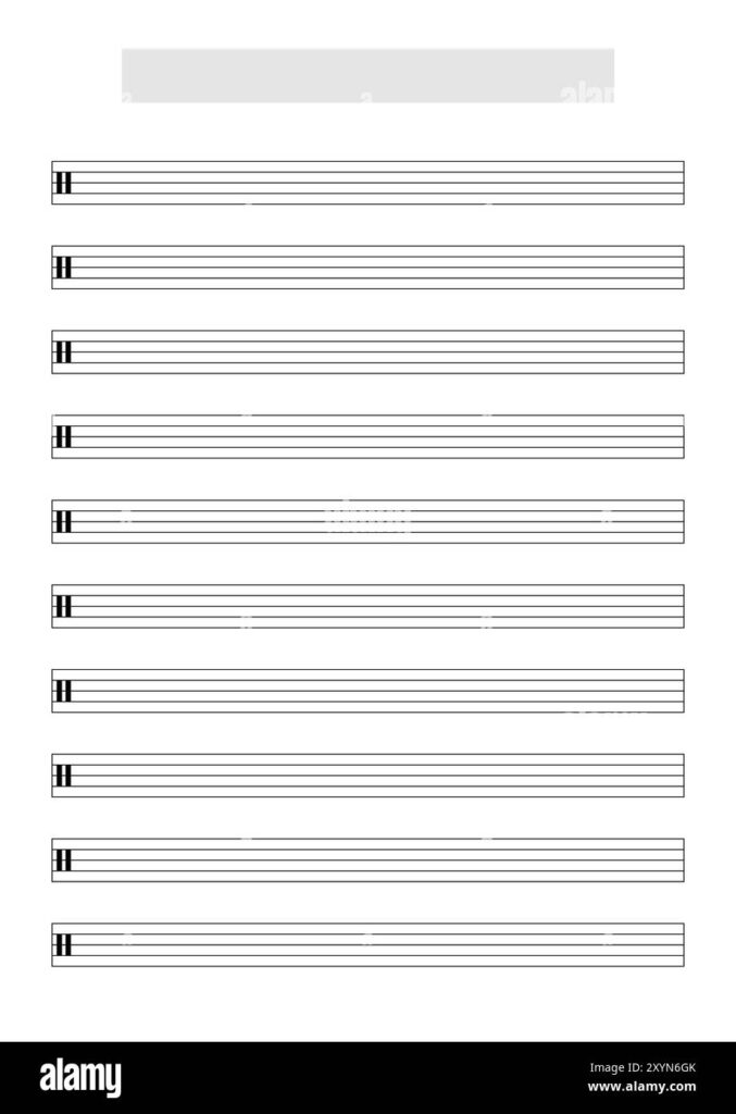 Blank Sheet Music Black And White Stock Photos Images Alamy