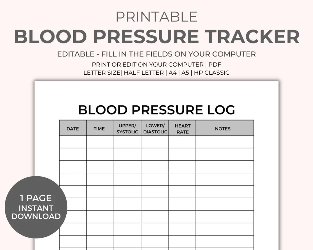 Bp Chart Printable