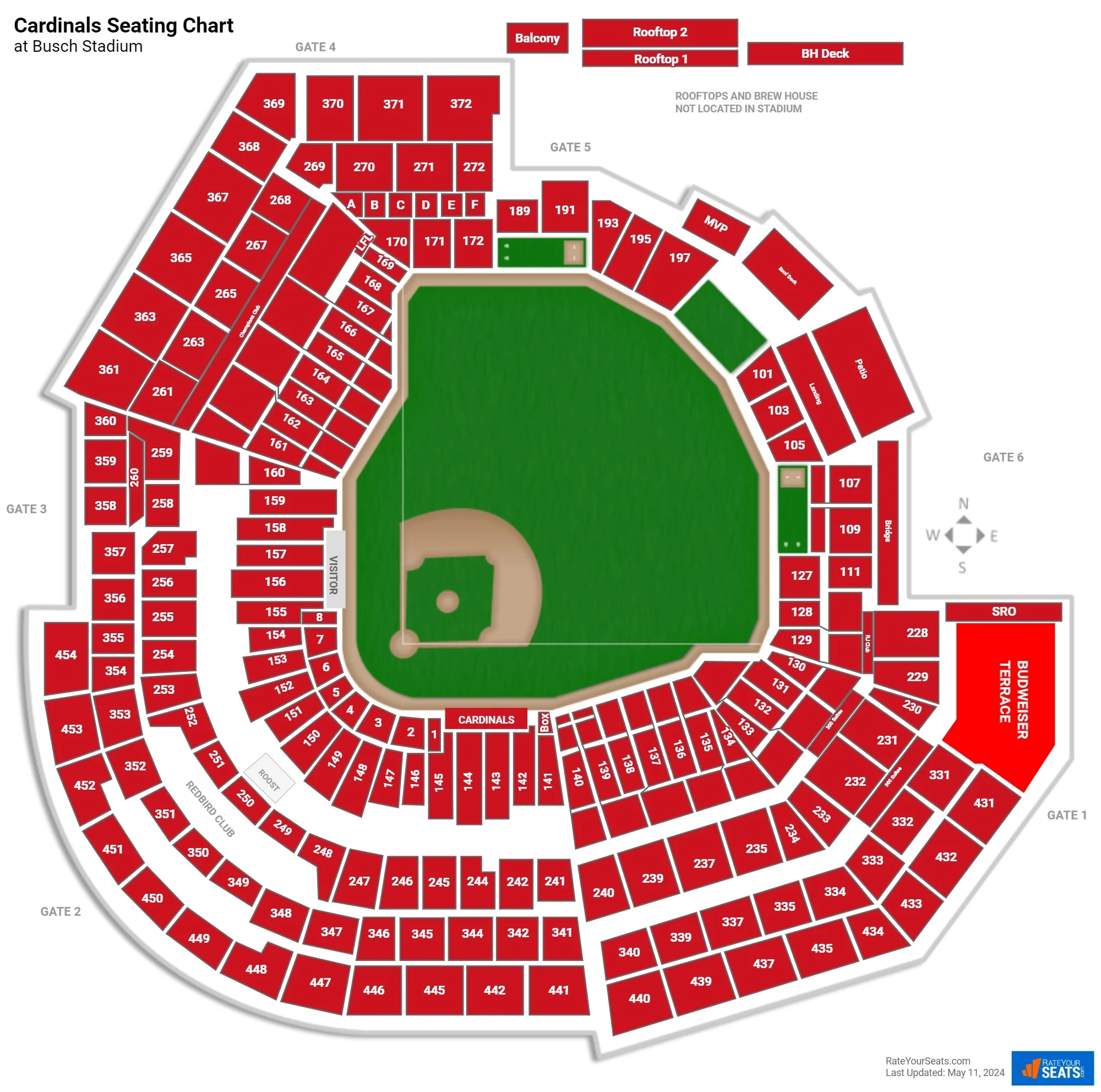 Printable Seating Chart For Busch Stadium Printable Seating Chart For Busch Stadium