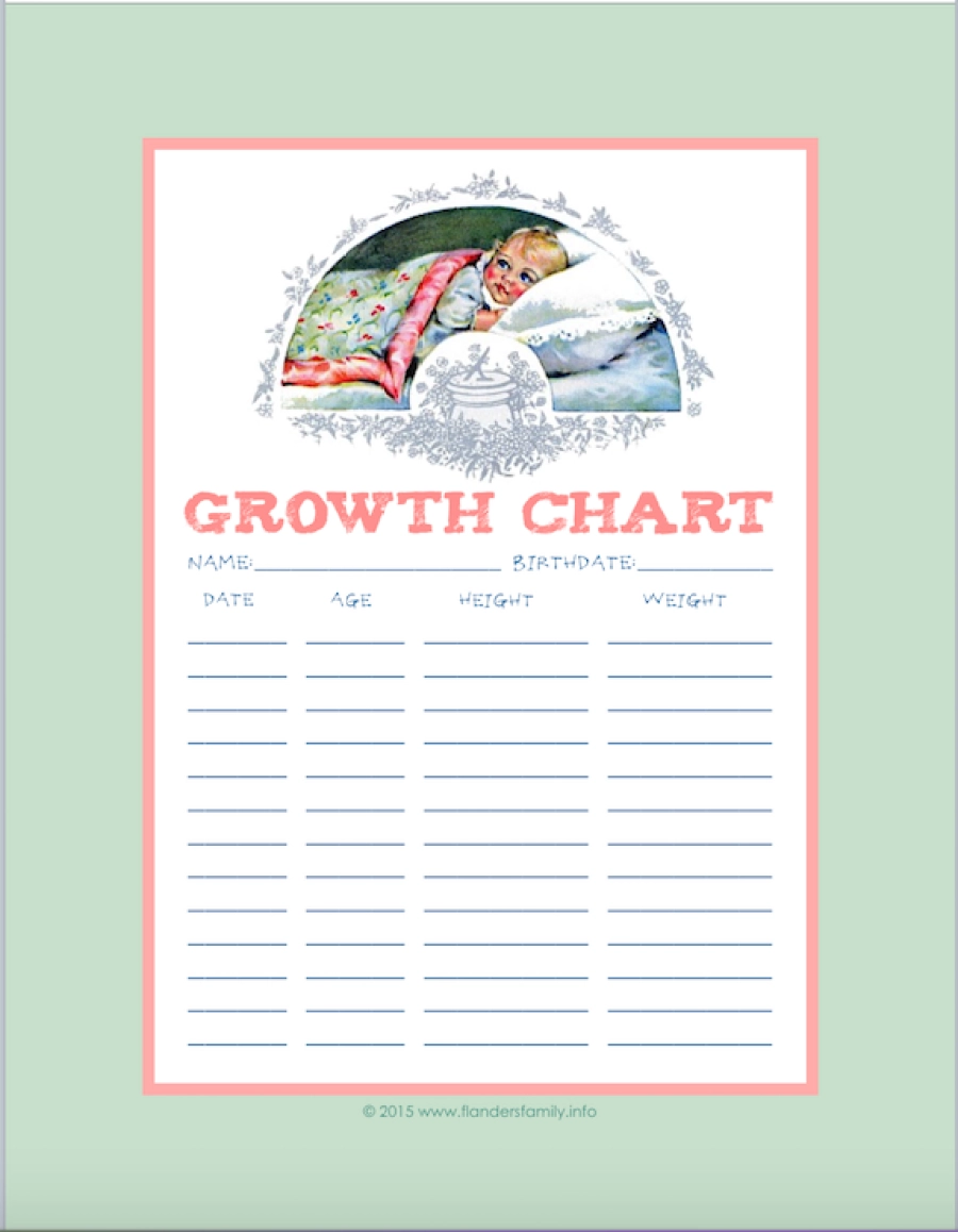Free Printable Growth Chart