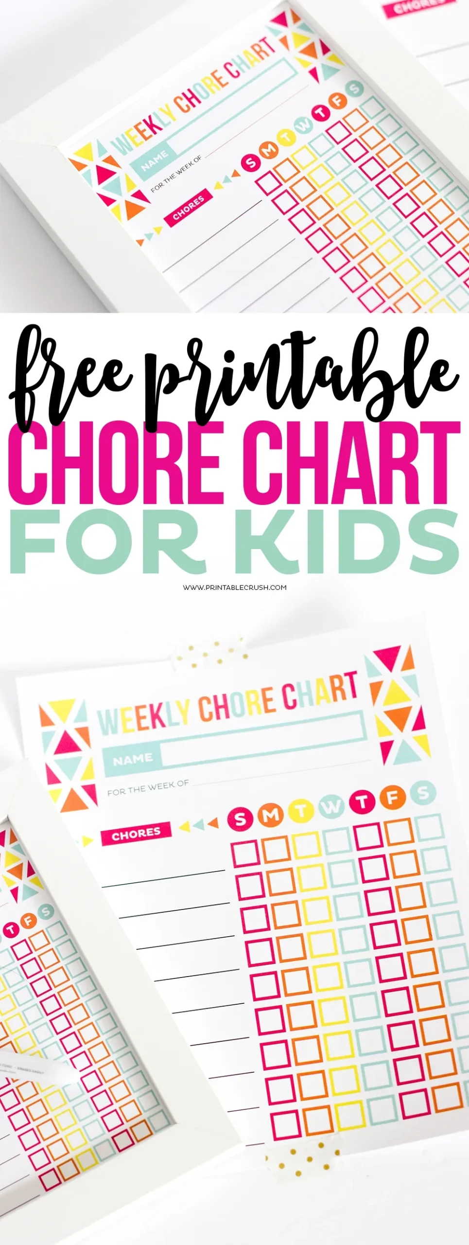 Printable Crush Chore Chart