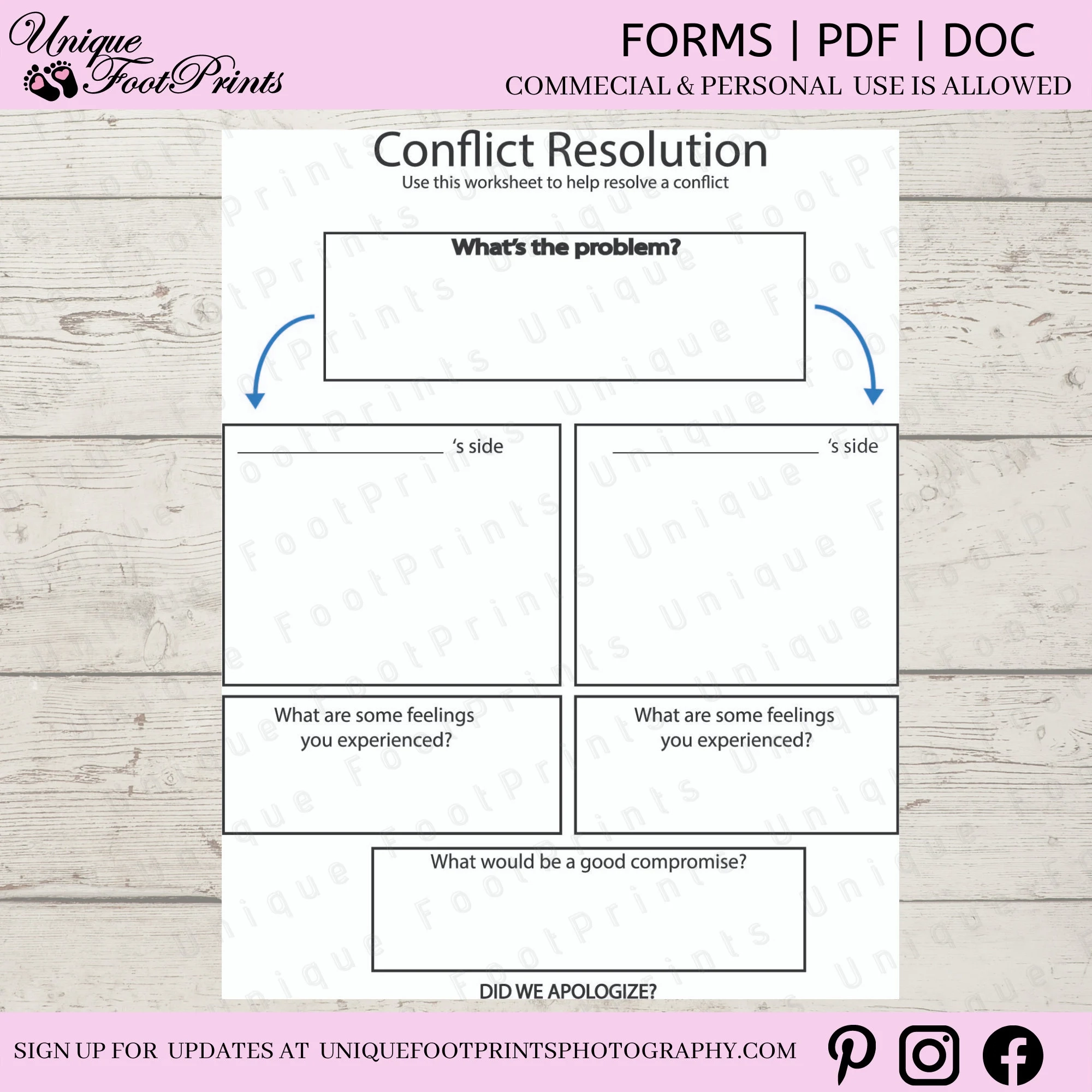 Conflict Resolution Charts And Printables Conflict Resolution Charts And Printables