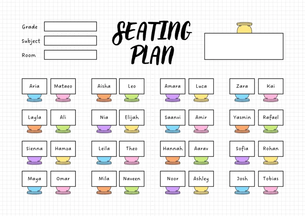 Customize 87 Classroom Seating Charts Templates Online Canva