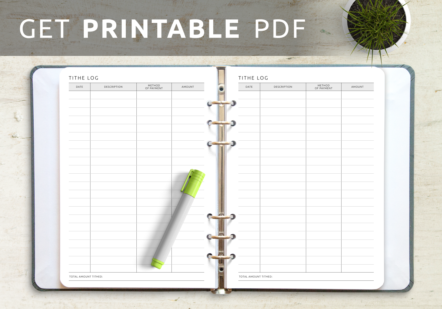 Printable Tithing Chart