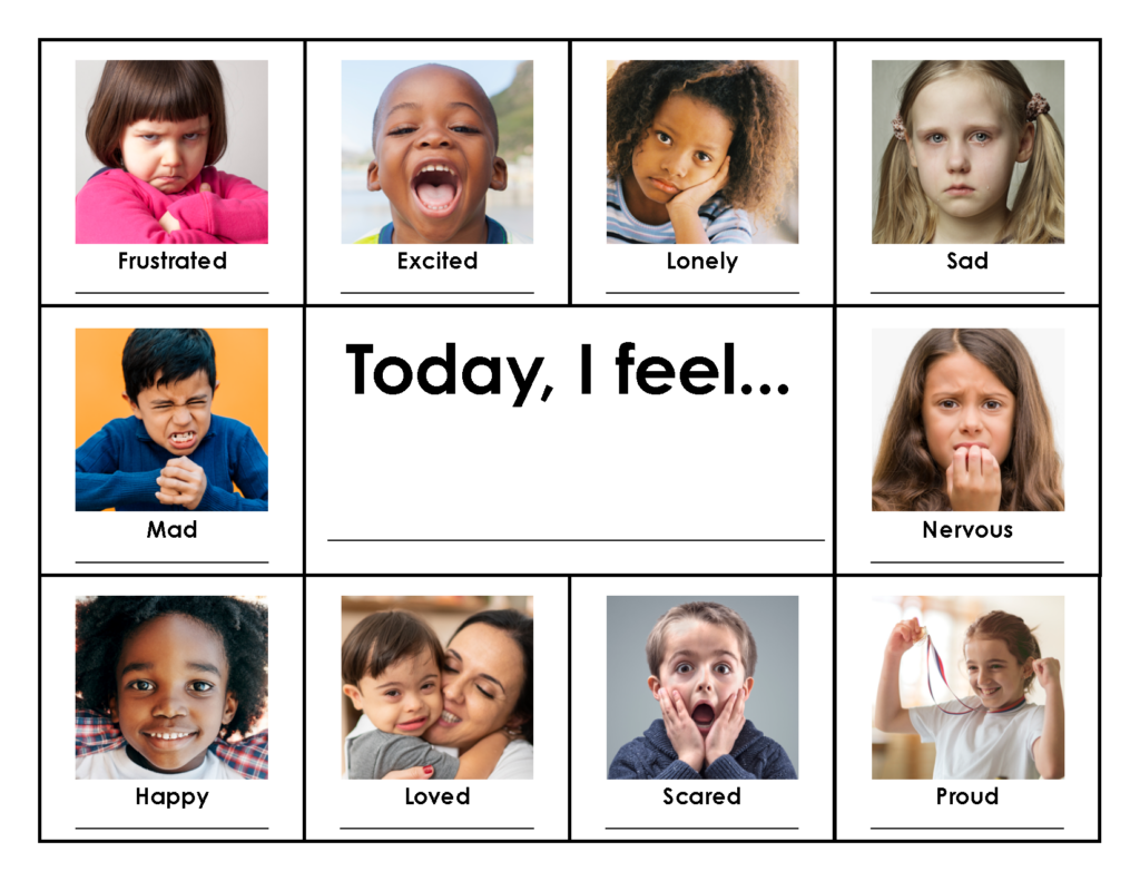 Feeling Faces This Is How I Feel Today Chart And Template English Blank National Center For Pyramid Model Innovations