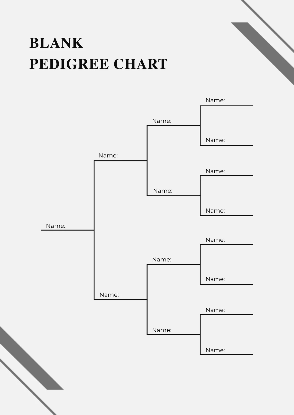Simple Printable Pedigree Chart