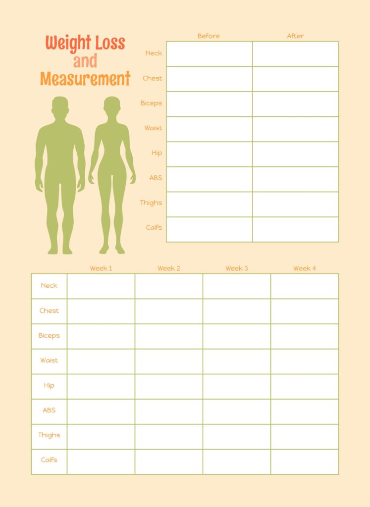 Free Body Measurement Chart Printable