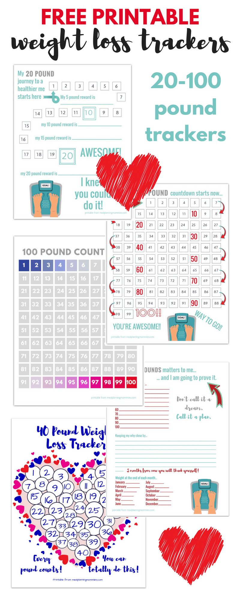 Printable Weight Loss Tracker  Free