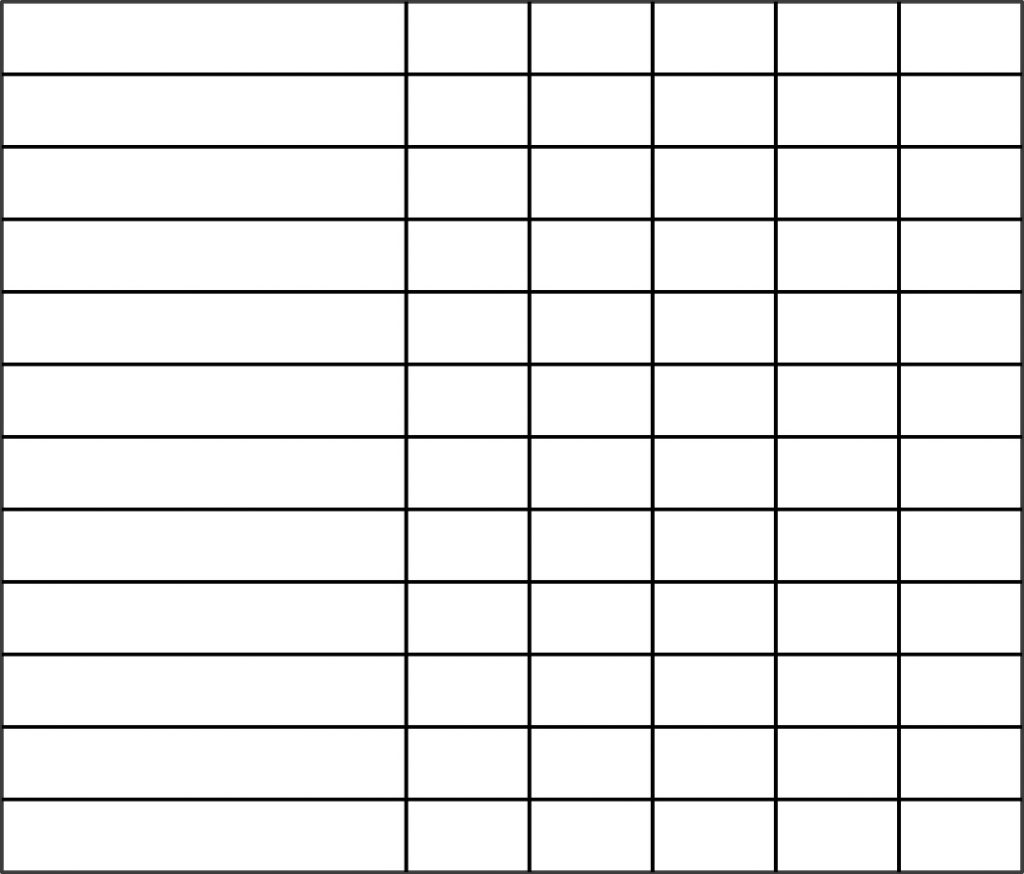 Free Printable 6 Column Chart Templates PDF Printables Hub