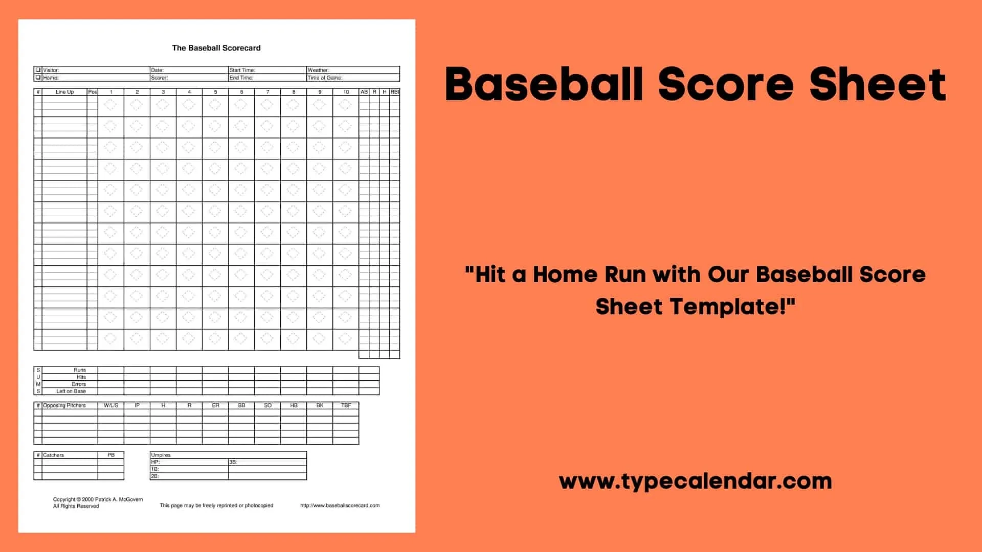 Printable Batting Average Chart