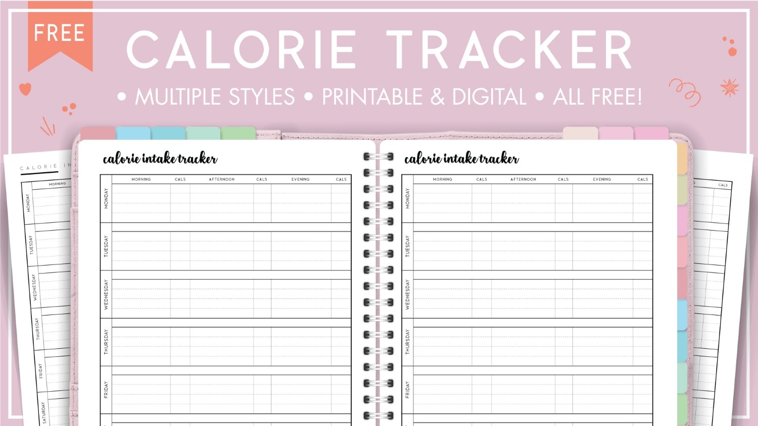 Free Printable Calorie Intake Chart