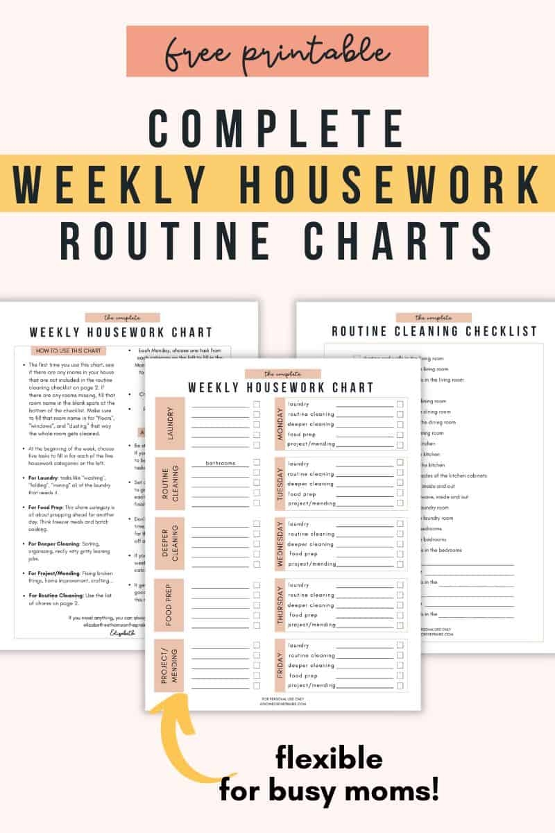 Chore Charts For Adults Printable