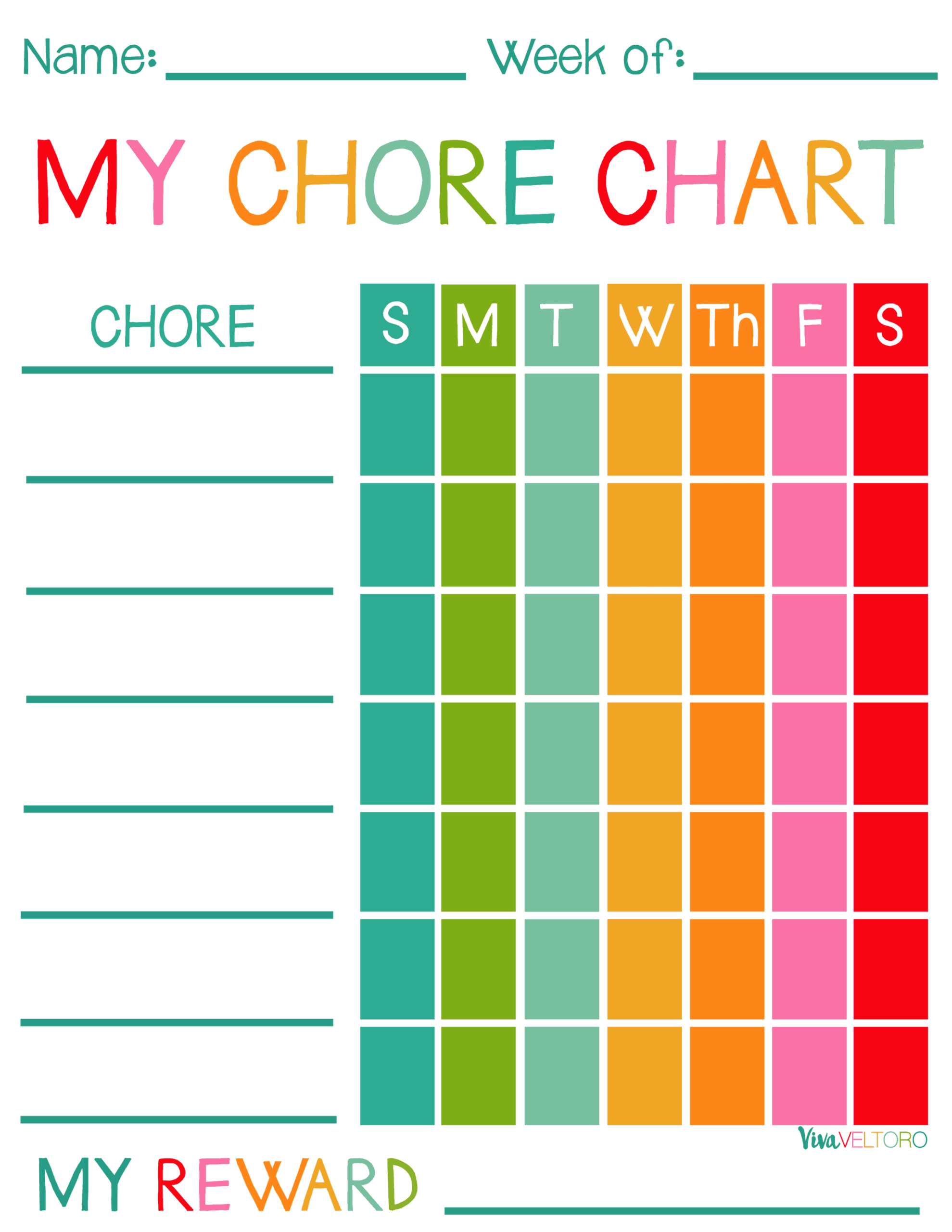 Printable Chore Chart