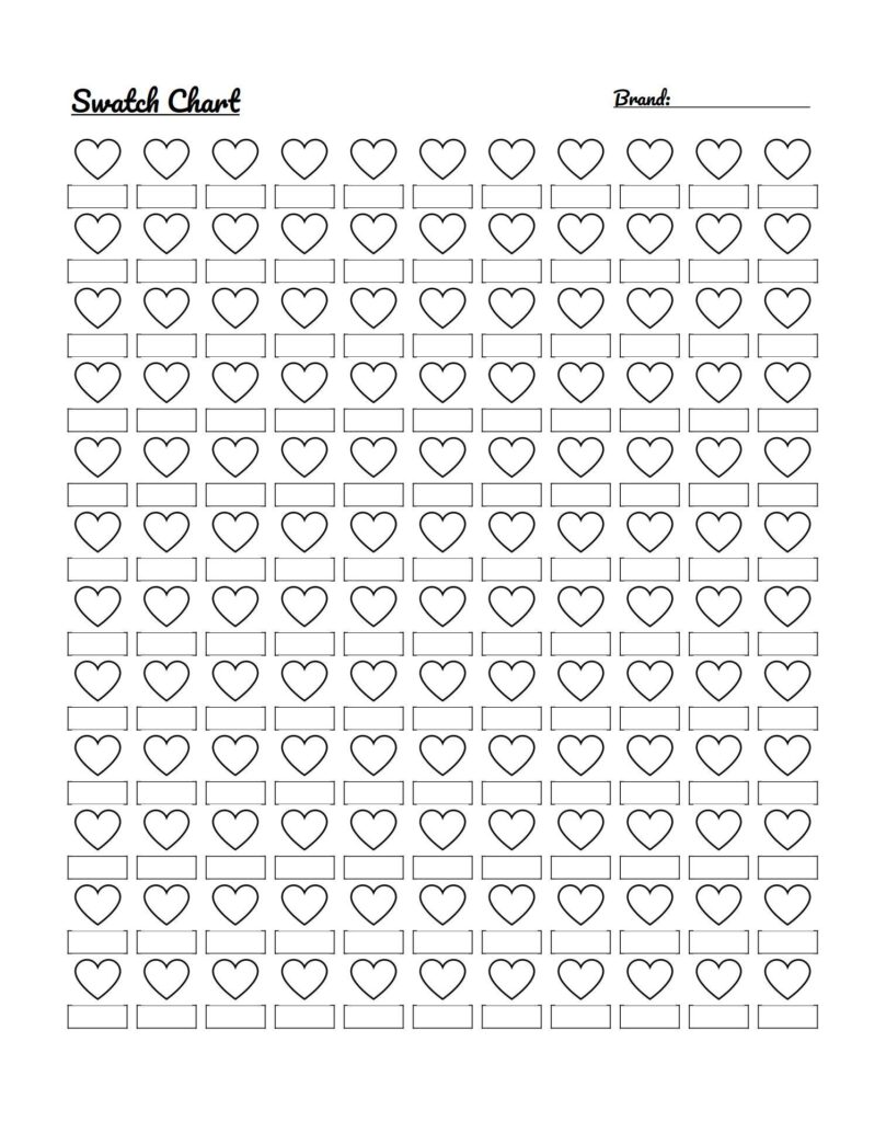 Free Printable Color Swatch Template R Coloring