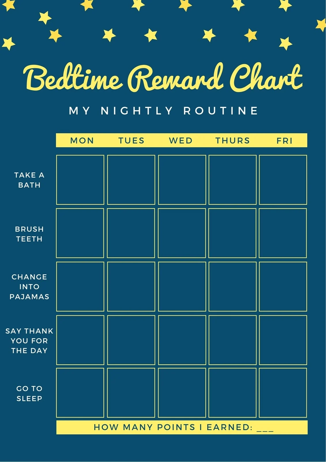 Free Printable Reward Star Charts