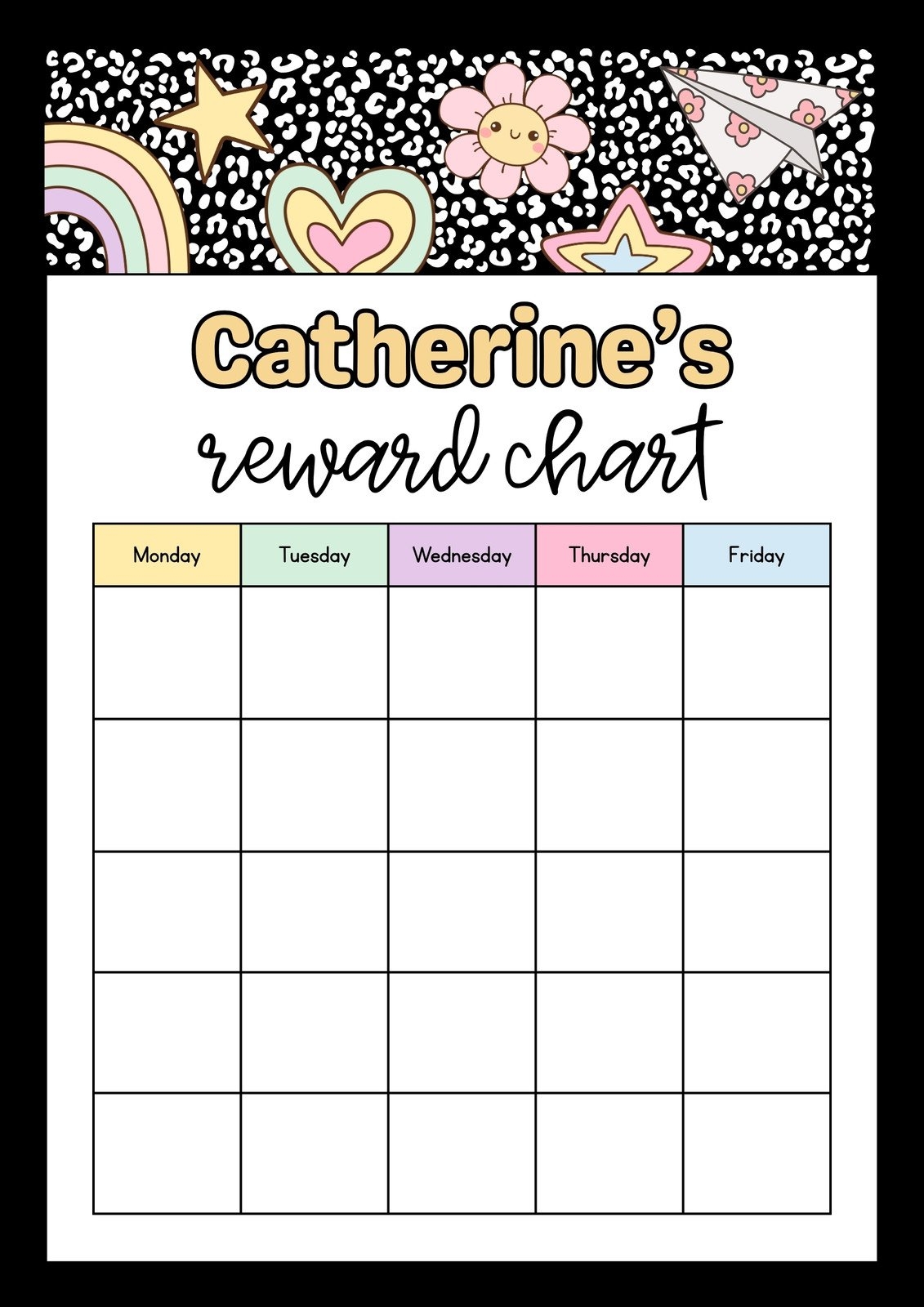 Behavior Sticker Chart Free Printable