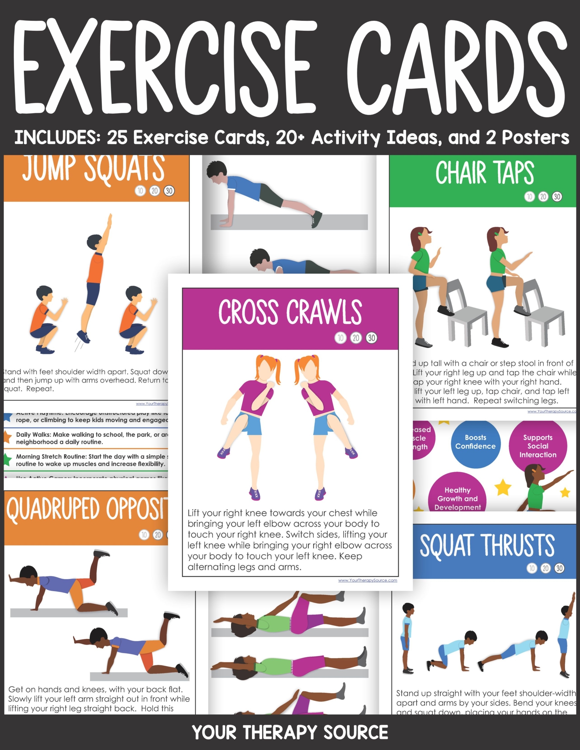 Printable Daily Exercise Chart For Kids