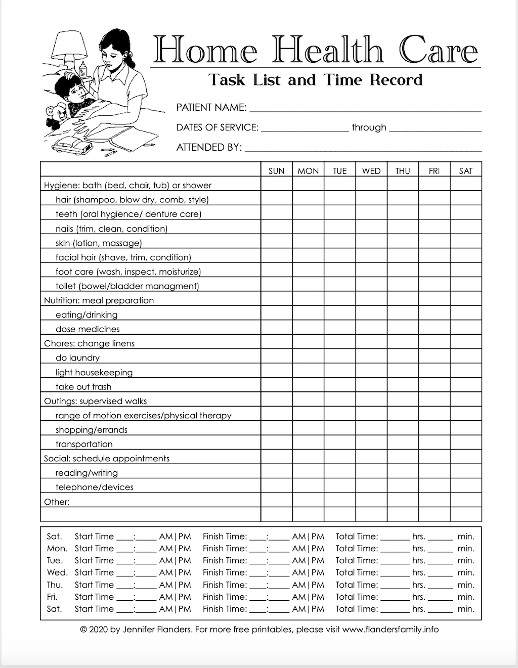 Free Printable Health Charts
