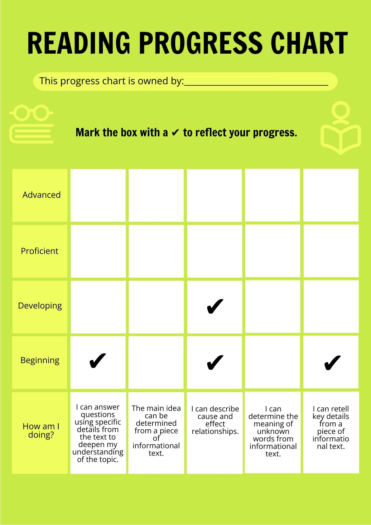 Printable Progress Chart For Students Printable Progress Chart For Students