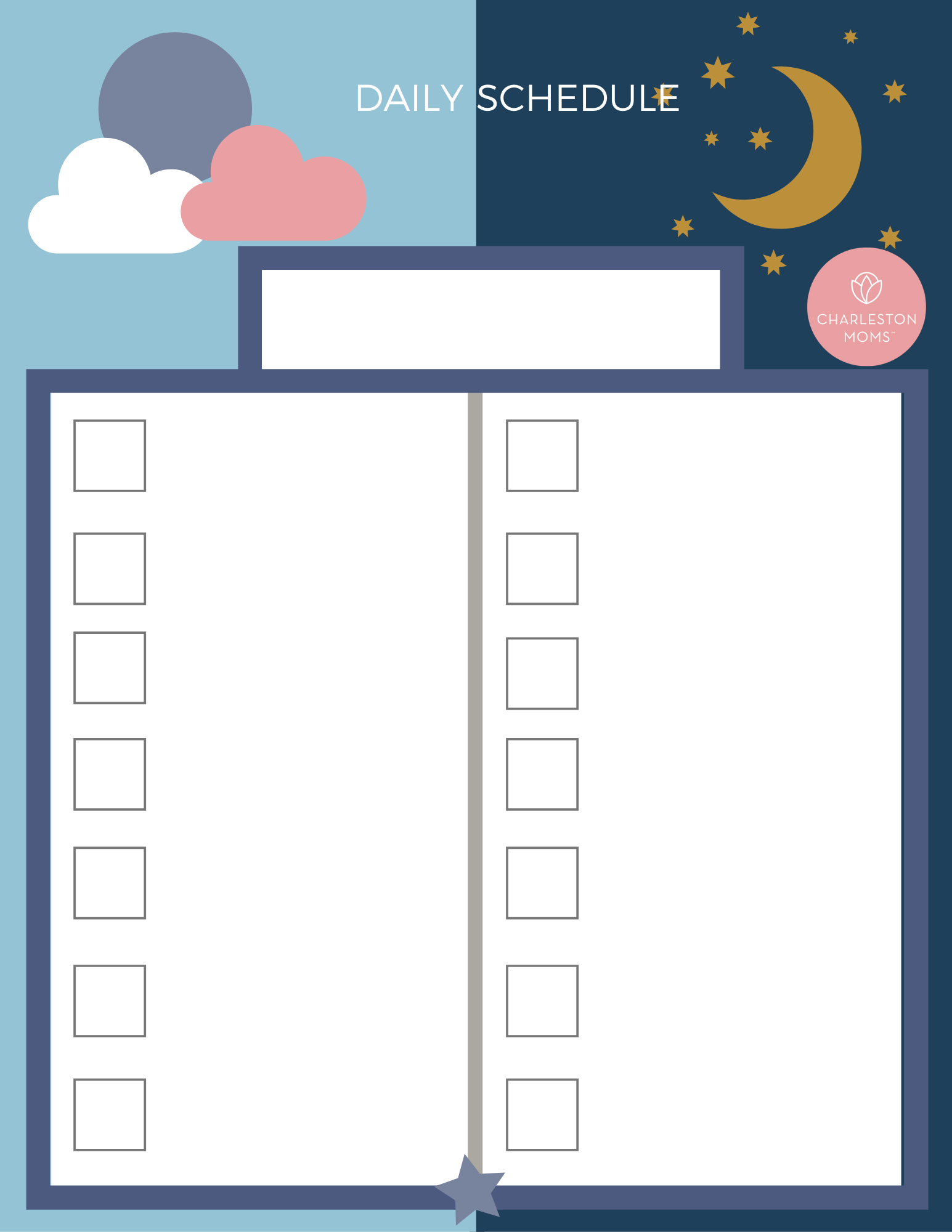 Free Printable Blank Daily Routine Chart