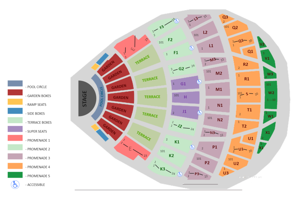 Hollywood Bowl Seating Chart EdrawMax Template
