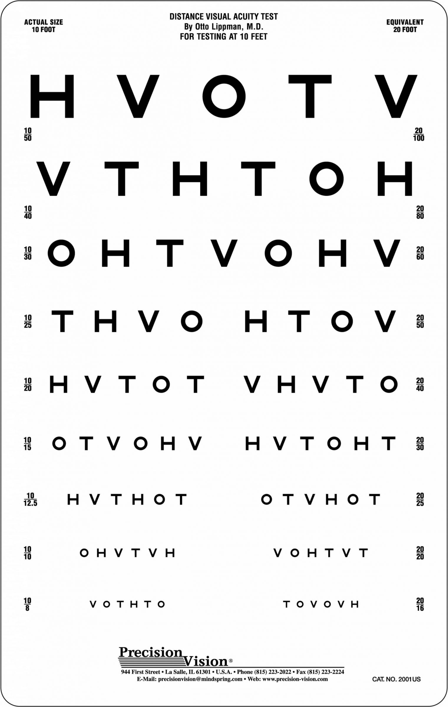 10ft Printable Eye Chart