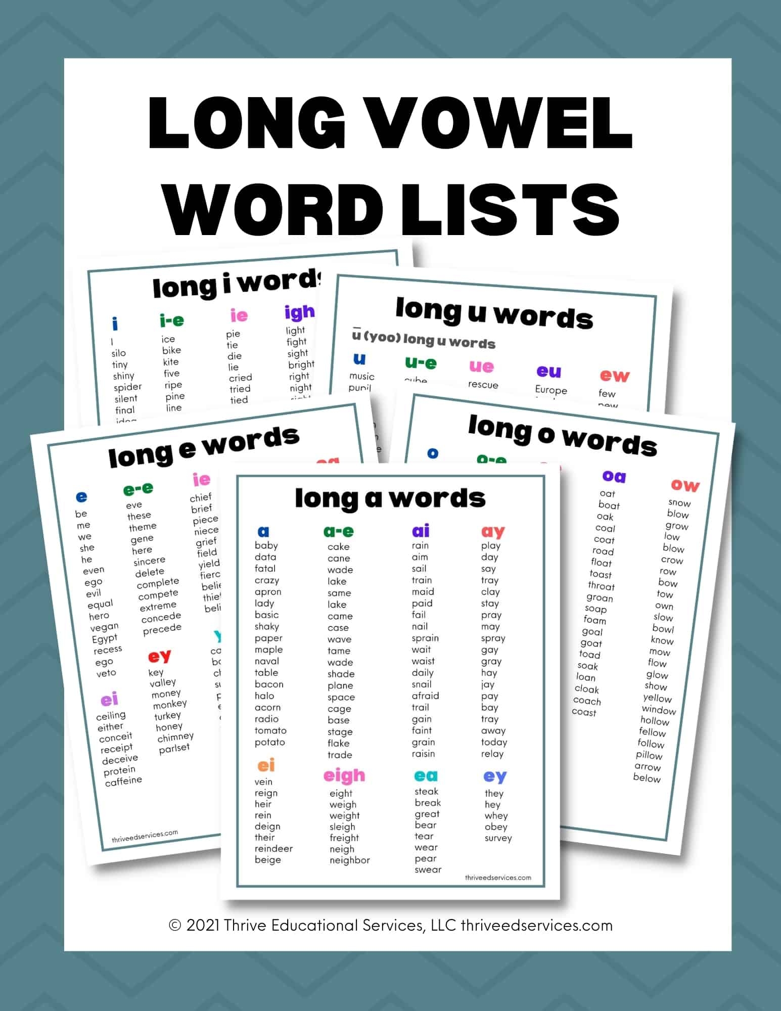 Long Vowel Patterns Printable Chart Long Vowel Patterns Printable Chart