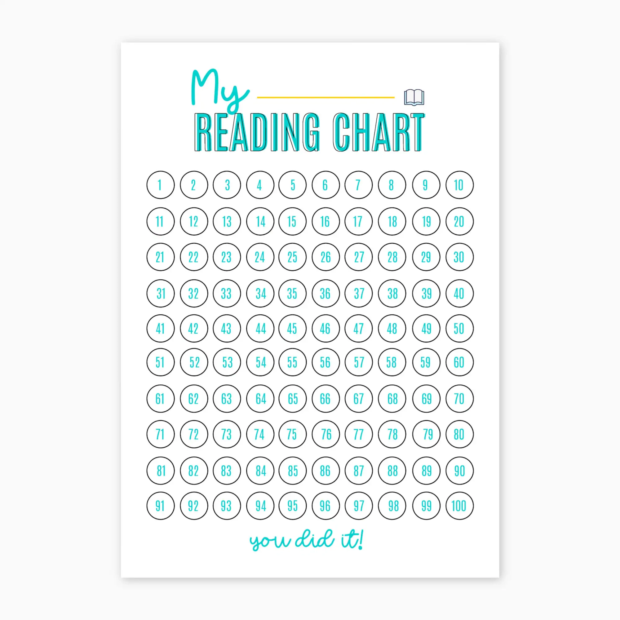 Printable Reading Chart Printable Reading Chart