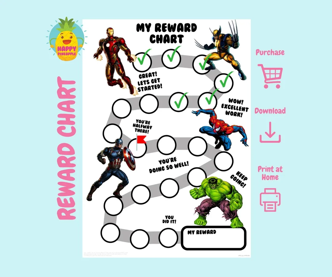 Printable Avengers Behavior Chart