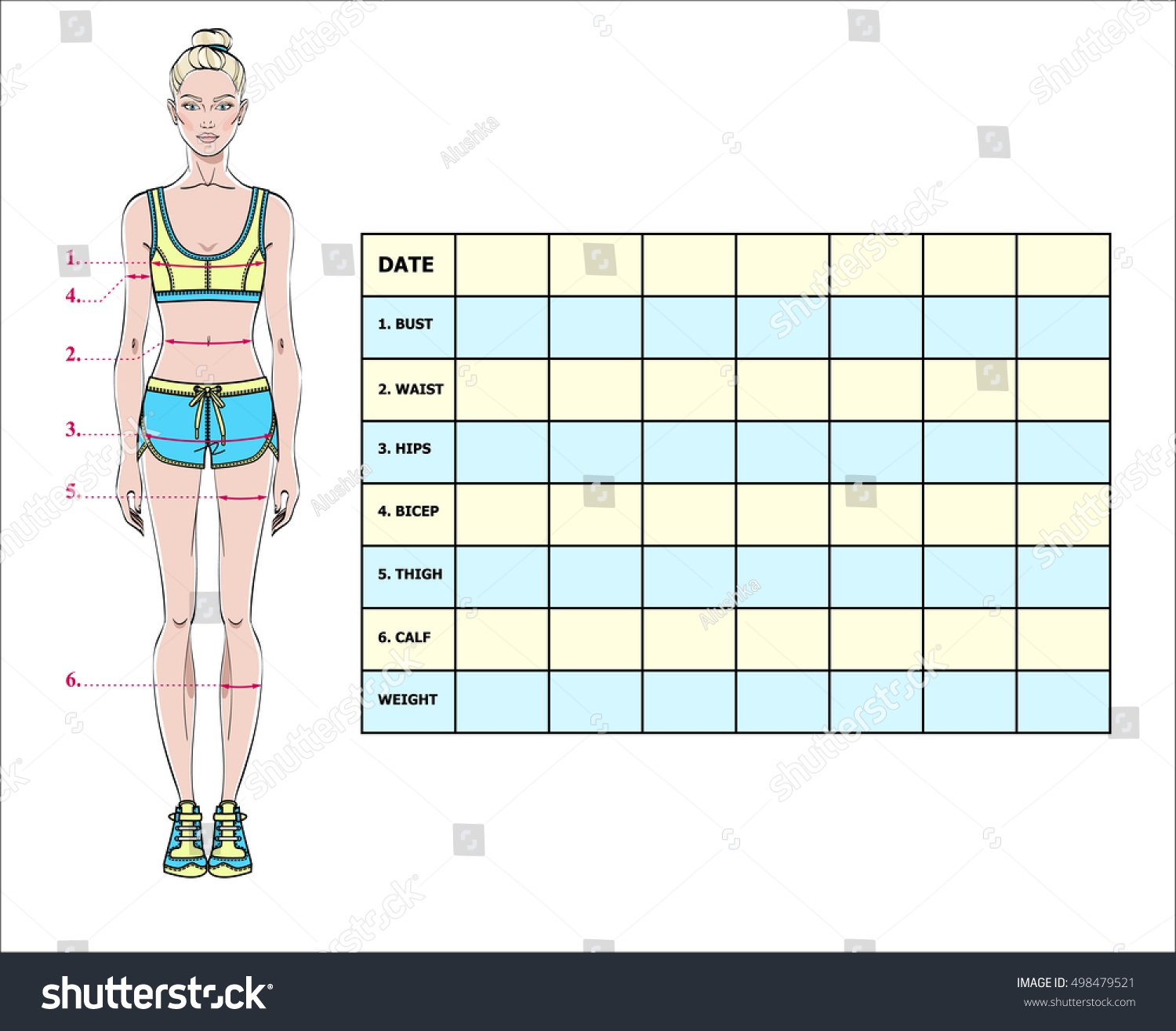 Weight Loss Chart Measurement