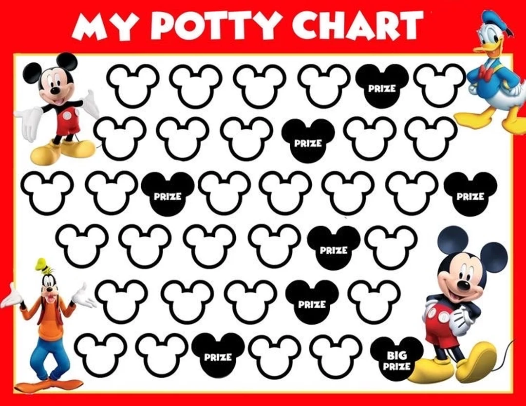 Printable Potty Chart Mickey Mouse