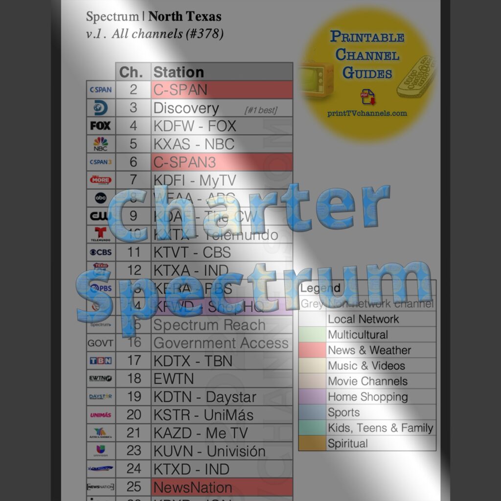 Network Channel Lineup Spectrum Ufc Channel Printable Spectrum Tv Channel Guide Michaelmonstirofo1988 s Ownd