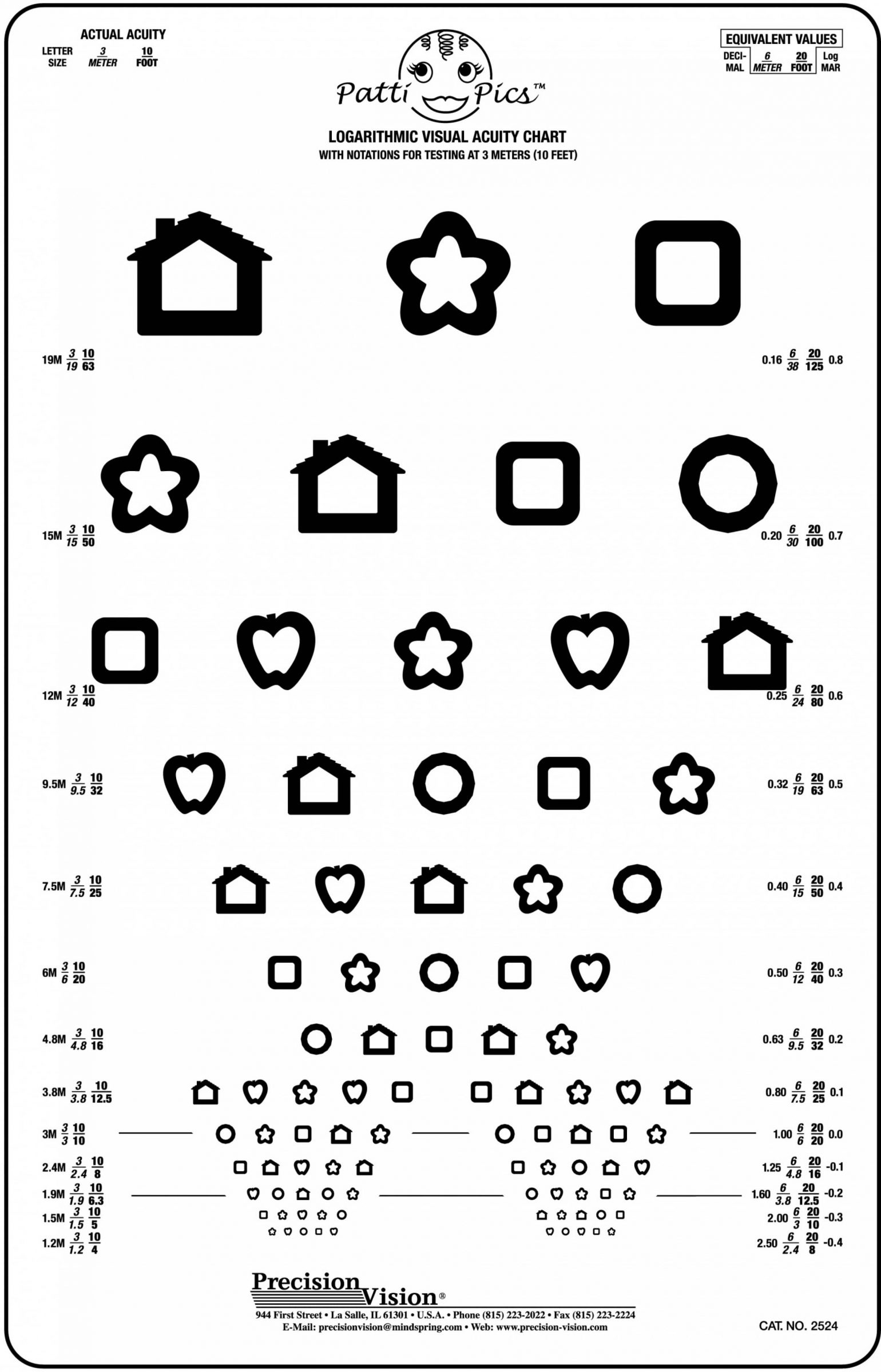Children's Eye Chart Printable Children's Eye Chart Printable