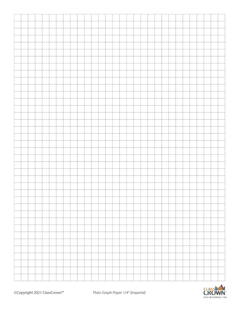 Plain Graph Paper Quarter Inch Specialty Paper ClassCrown