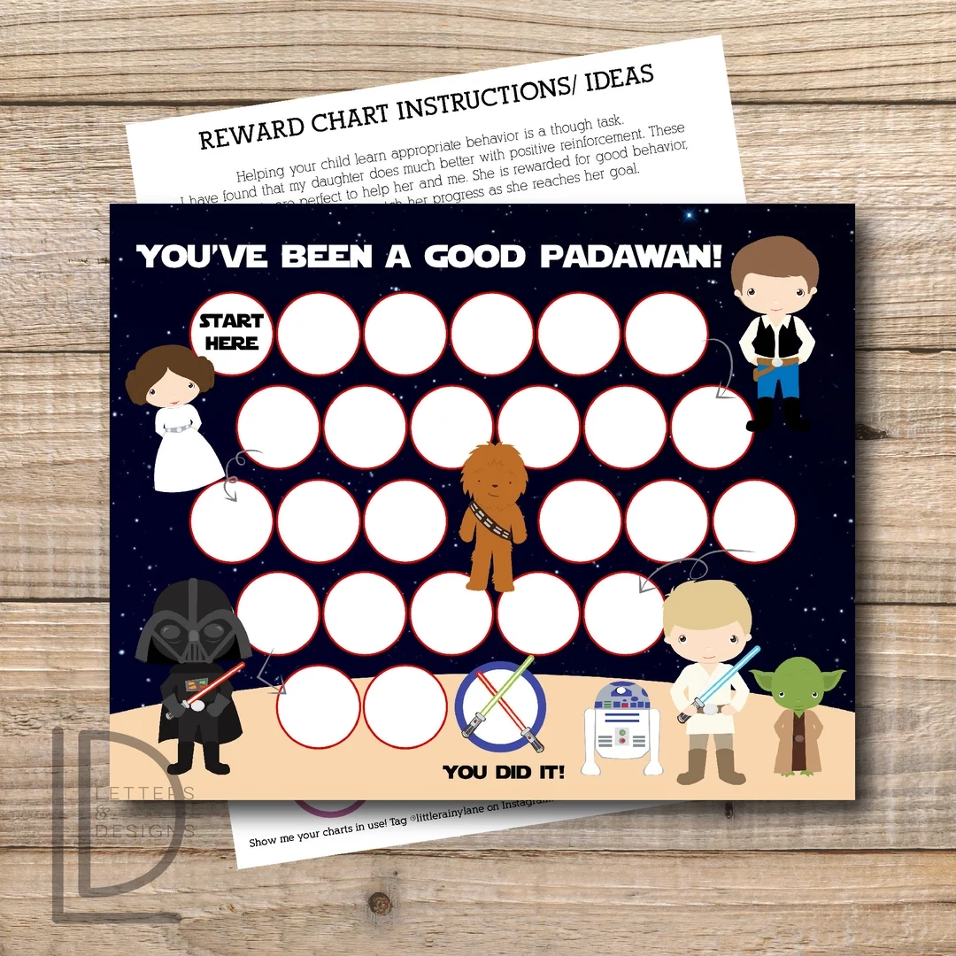 Potty Trainng Chart Printable Star Wars
