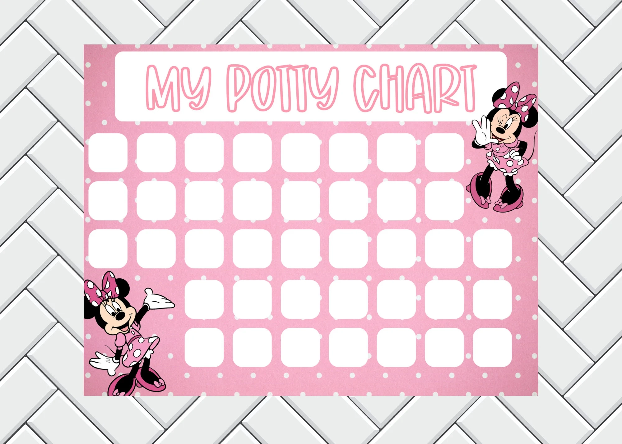 Minnie Mouse Potty Chart Printable