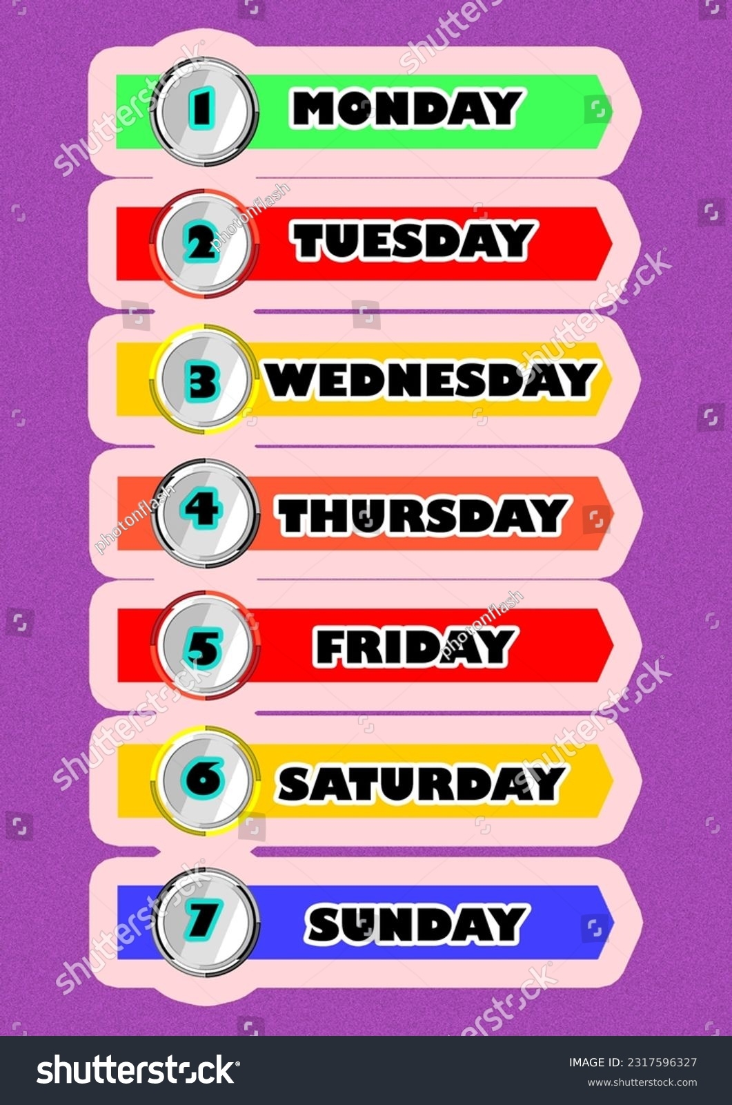 Printable Days Of Week Chart Printable Days Of Week Chart
