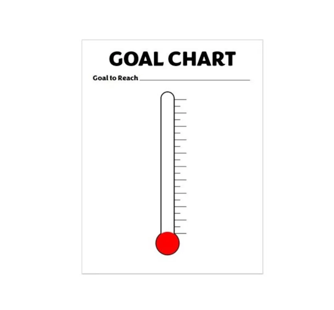 Thermometer Goal Chart Printable