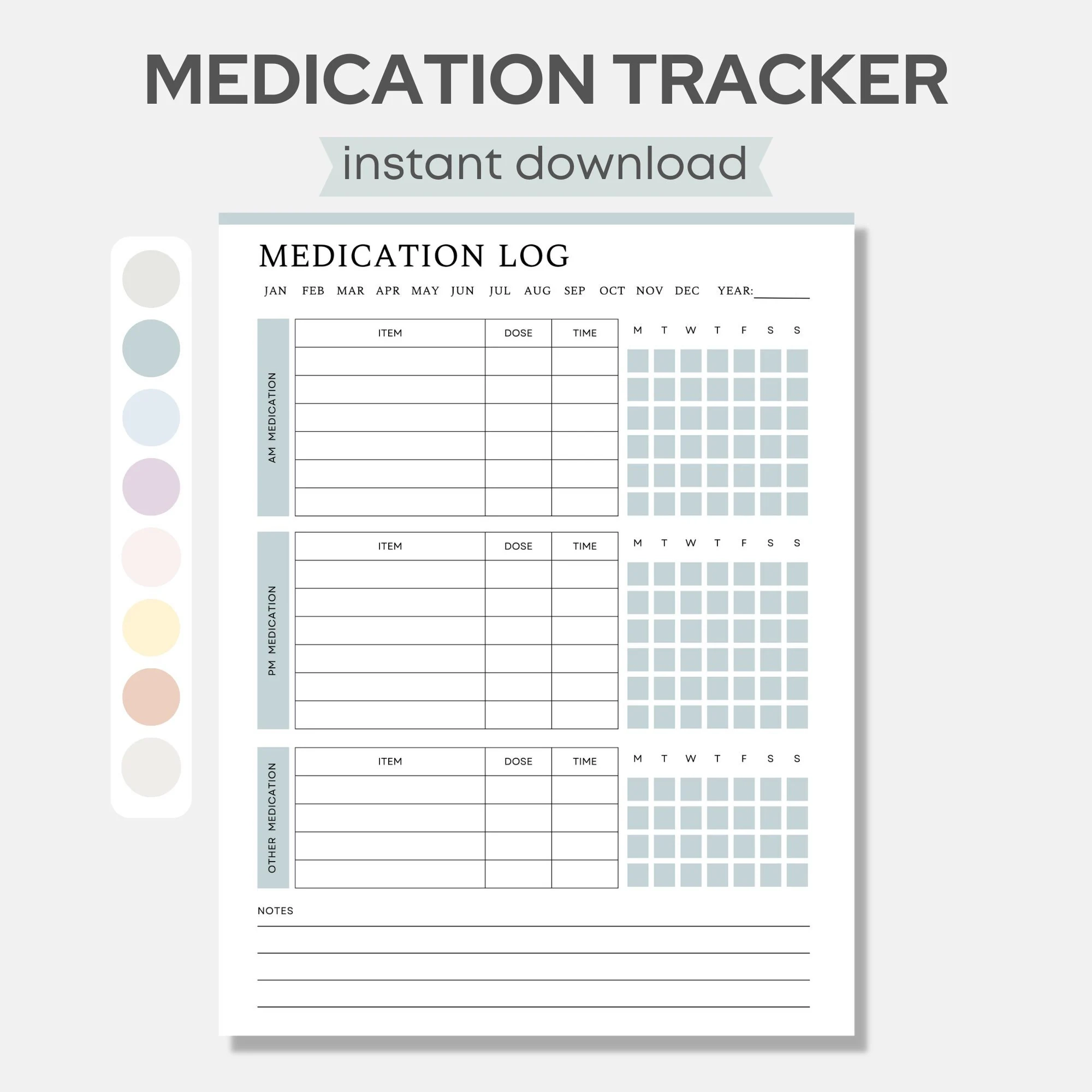 Printable Medication Administration Chart
