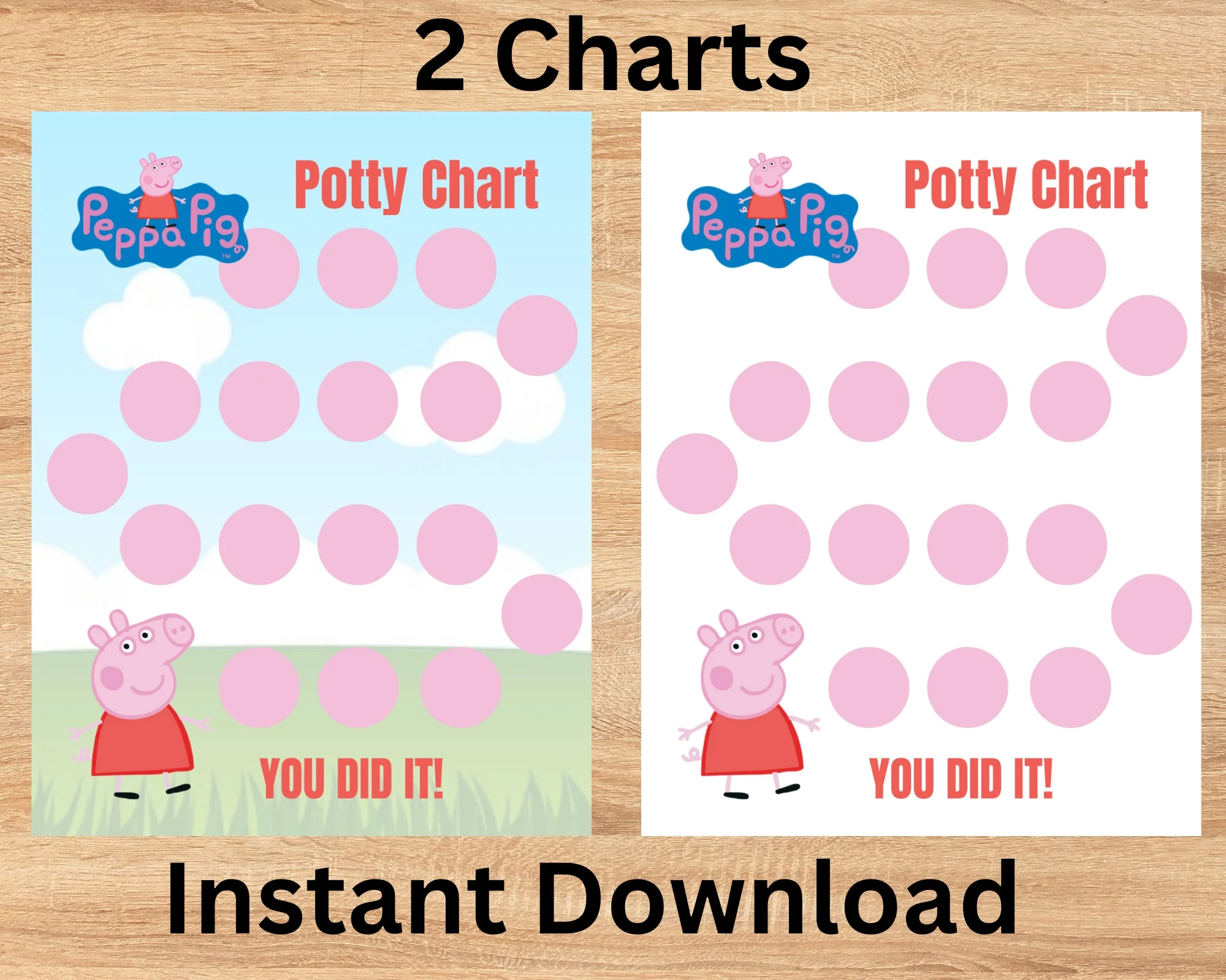 Peppa Pig Potty Chart Printable Peppa Pig Potty Chart Printable