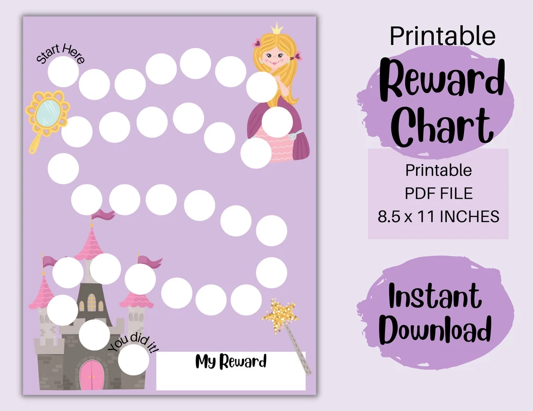 Free Printable Behavior Chart Blank Princess