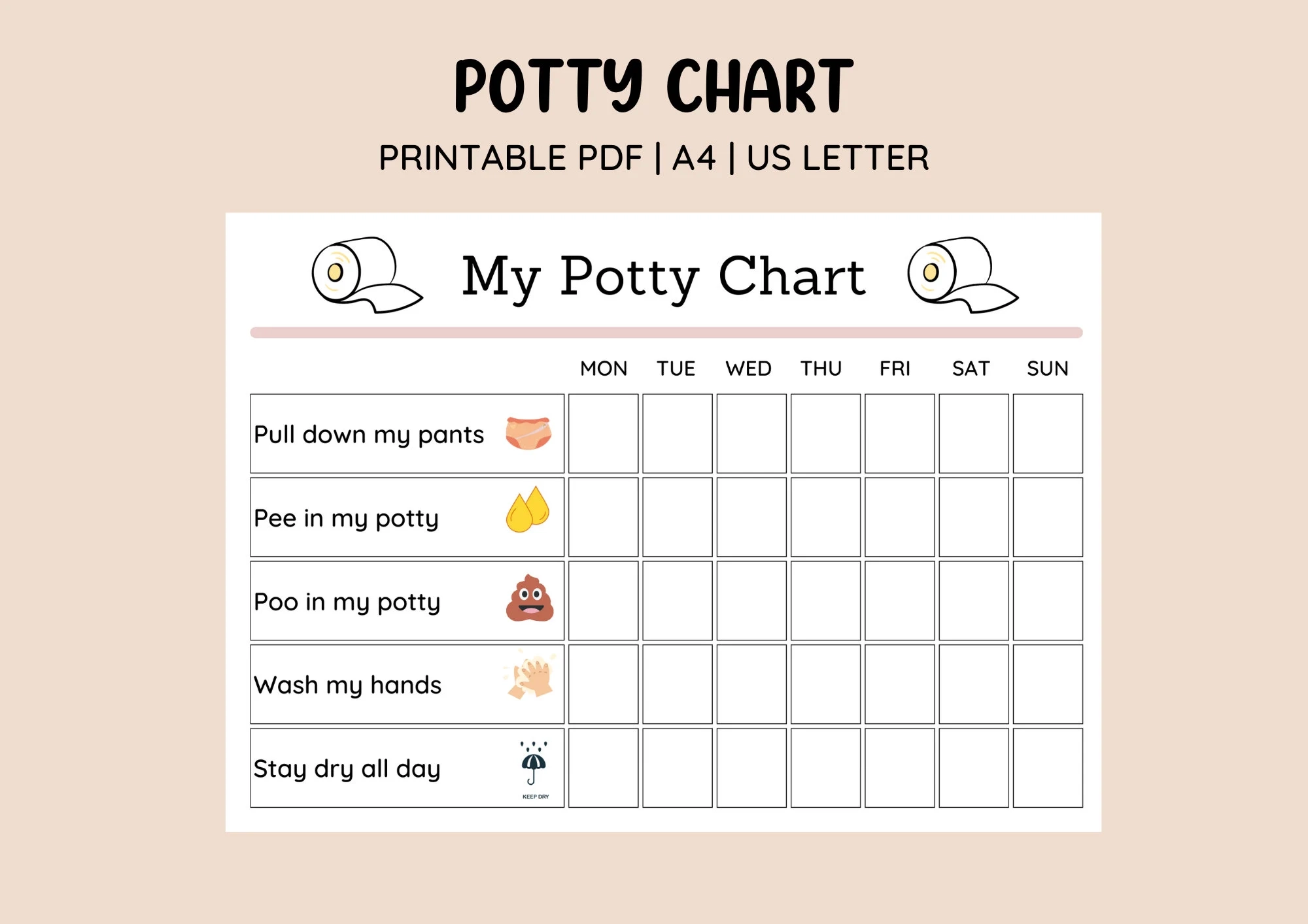 Printable Sticker Chart Potty